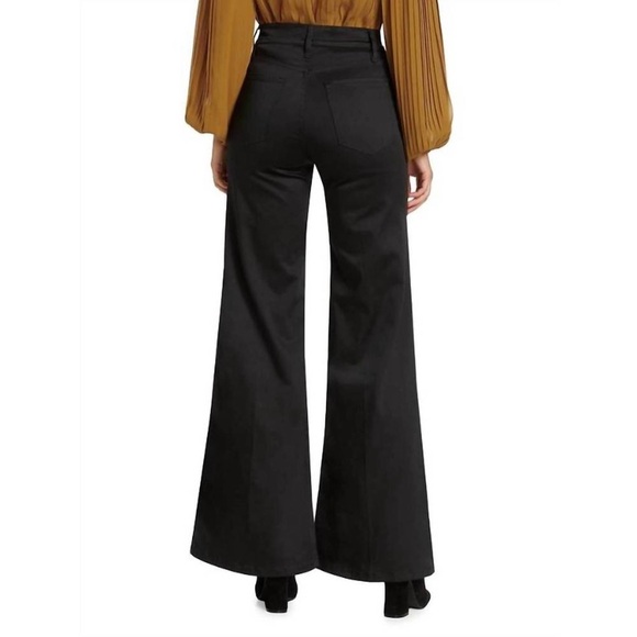 NEW FRAME le palazzo jean in noir sz 25 wide leg high rise - Picture 2 of 9